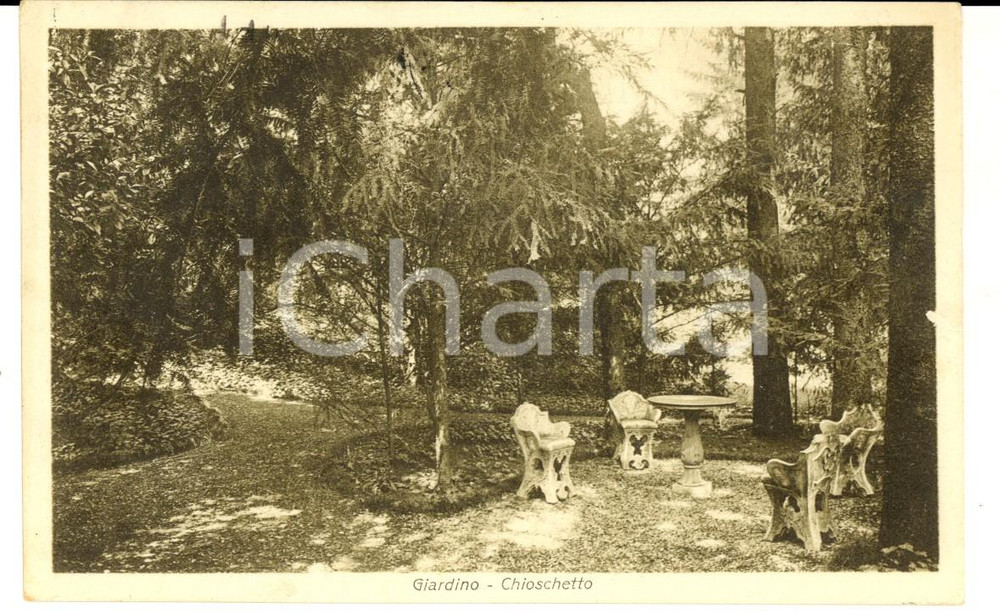 Cartolina originale da collezione 1936 MONZA Collegio BIANCONI  Giardino e chioschetto Cartolina FP VG 1
