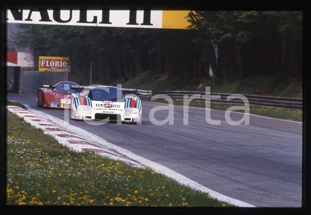35mm vintage slide* 1985 1000 KM MONZA LANCIA LC2/85 Martini durante gara (5)