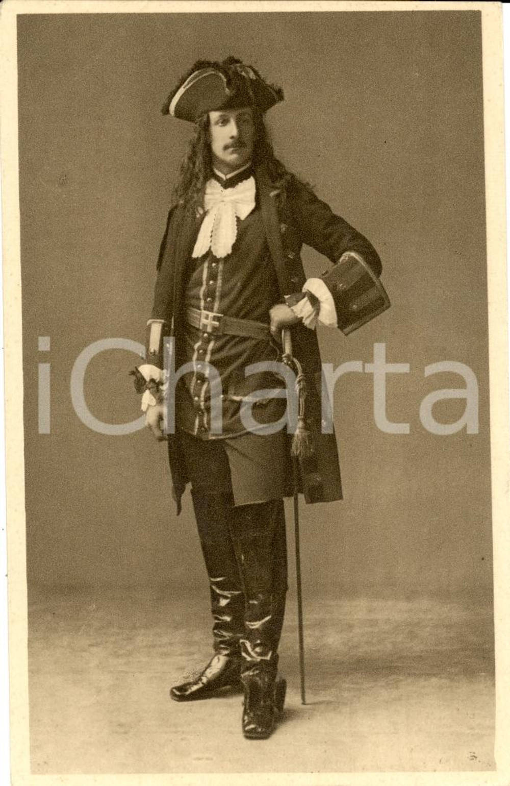 Cartolina originale da collezione 1928 TORINO Costumi CAROSELLO STORICO Moschettiere NV 1