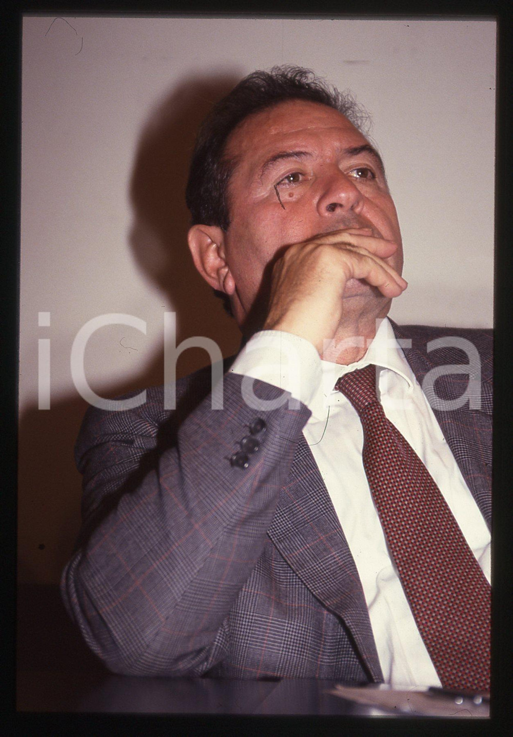 35mm vintage slide* 1985 ca POLITICA - Adalberto MINUCCI ritratto PCI (6)