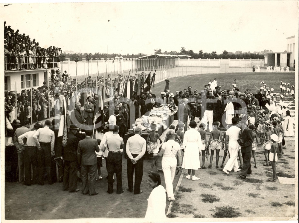 Fotografia d epoca originale 1936 PARABIAGO MI Riccardo MOTTA colonia elioterapica 1
