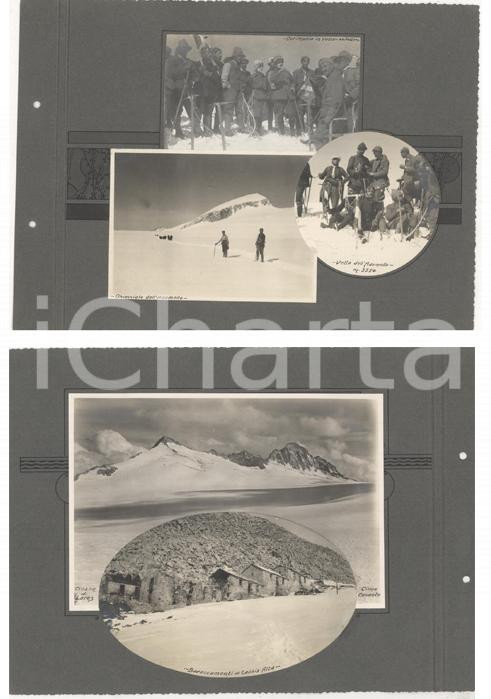 Fotografia d epoca originale 1919 ADAMELLO Alpinisti in vetta  Cima CAVENTO  LOBBIA ALTA  Collage 5 foto 1