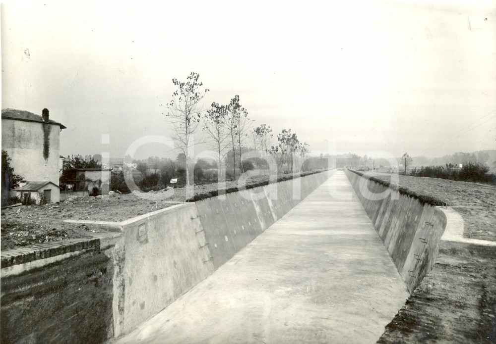 Fotografia d epoca originale 1965 TROMELLO PV Lavori Subdiramatore PAVIA tra Cascina GAZZERA e VIGEVANESE 1