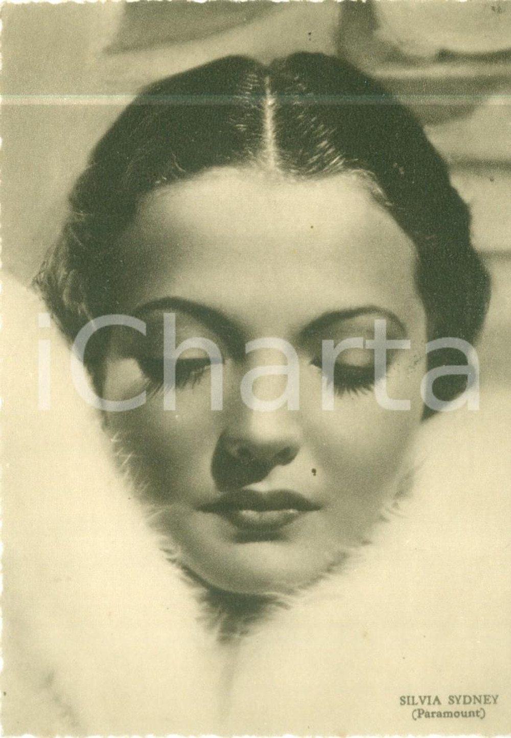 Fotografia d epoca originale 1937 CINEMA Attrice Silvia SYDNEY Paramount Pictures Cartolina FG NV 1