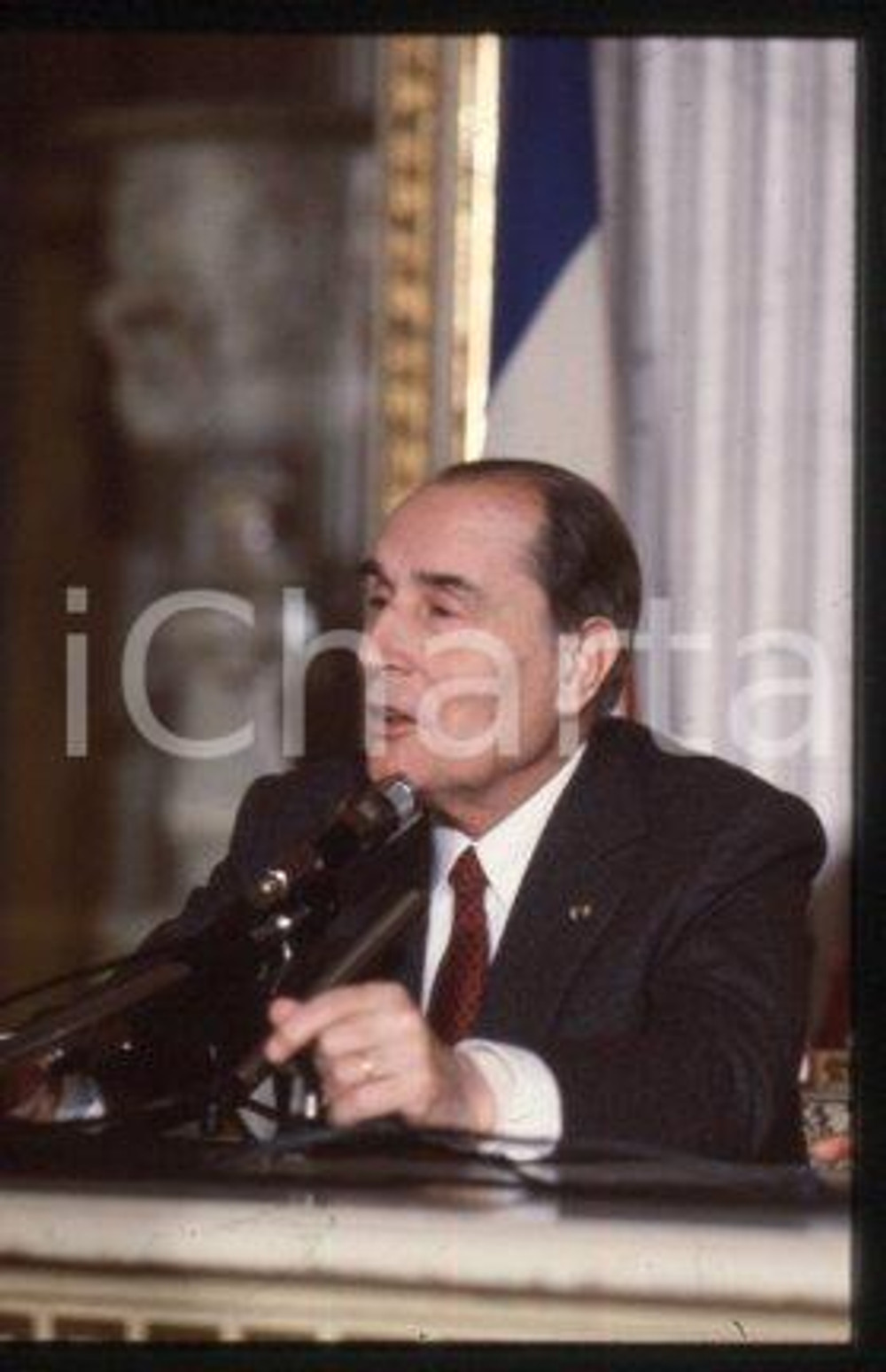 35mm vintage slide* 1990 ca POLITICS President of France François MITTERRAND (3)