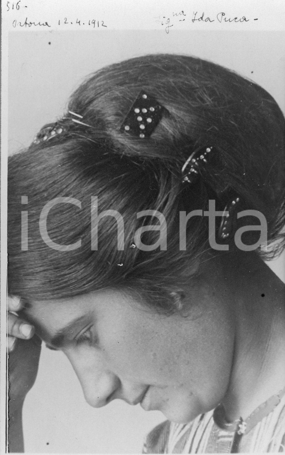 1912 ORTONA Ritratto della signorina CLEMENTINA PUCA **Fotocartolina