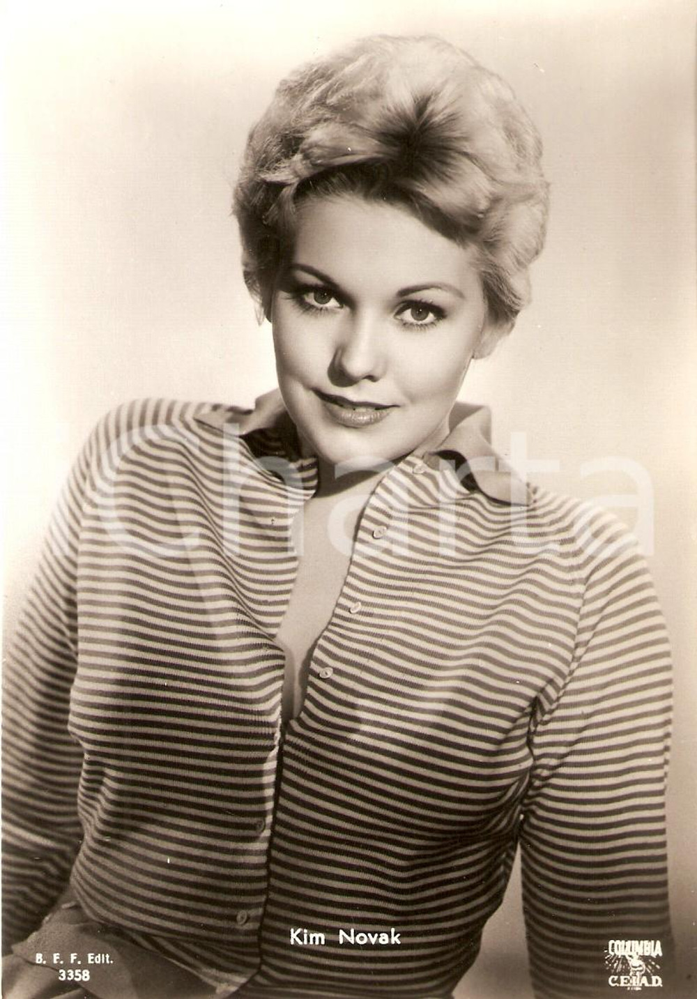 Cartolina originale da collezione 1956 INCANTESIMO Kim NOVAK nel film di George SIDNEY *Cartolina FG NV 1