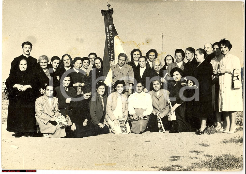 Fotografia d epoca originale 1955 ORISTANO Parrocchia Sacro Cuore Maria Immacolata 1