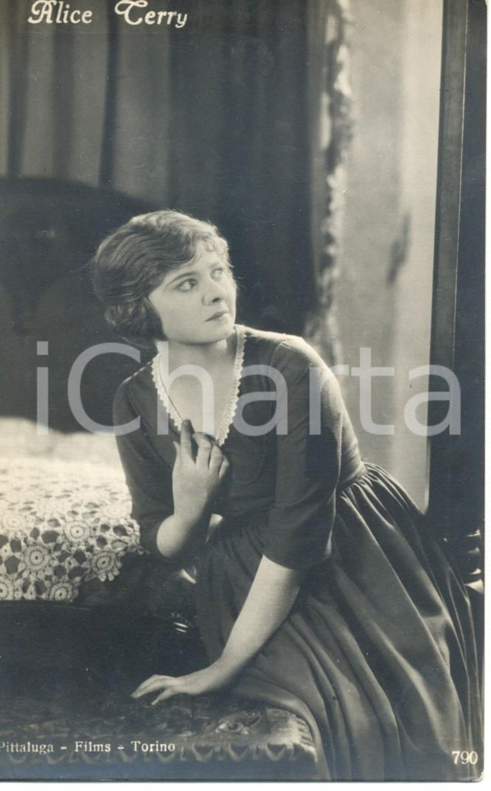Cartolina originale da collezione 1925 ca CINEMA Alice TERRY attrice in abiti di scena *Cartolina FP NV 1