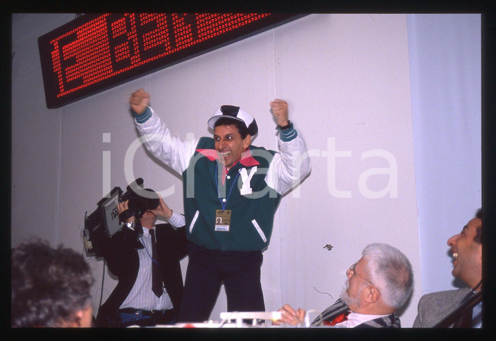 35mm vintage slide* 1990 SANREMO - SCIAMPI Mimmo SANTONASTASO Ritratto (2)