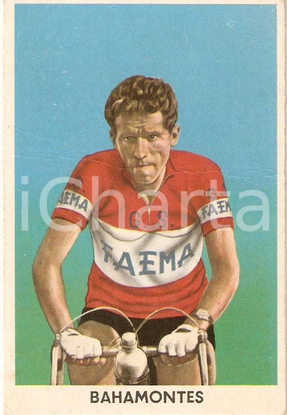 Oggetto da collezione cartaceo 1960 IL CICLISMO Federico BAHAMONTES *Figurina cartonata SIDAM 1
