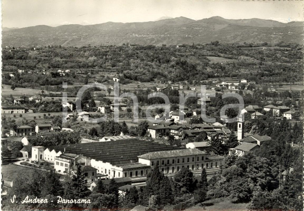 Cartolina originale da collezione 1953 COCQUIO TREVISAGO VA Veduta panoramica di SANT ANDREA  Cartolina FG VG 1