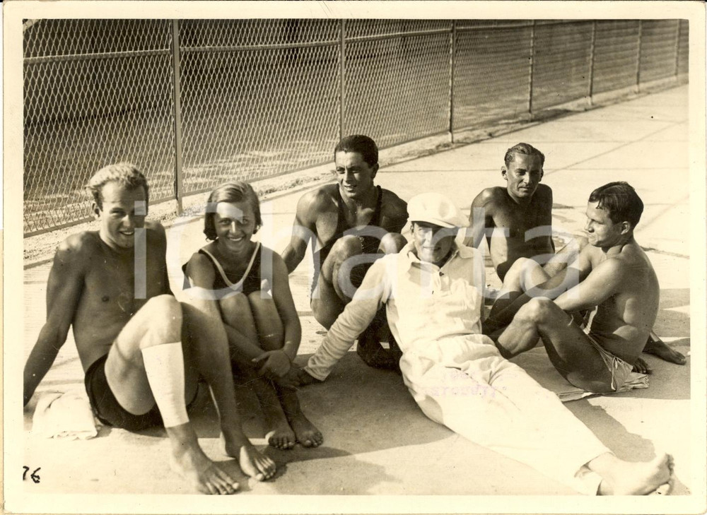 Fotografia d'epoca originale 1933 TORINO Giochi Universitari Internazionali ATLETICA - Studenti inglesi 1