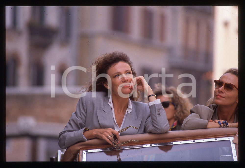 35mm vintage slide*1995 VENEZIA Jacqueline BISSET a bordo di un motoscafo (3) 