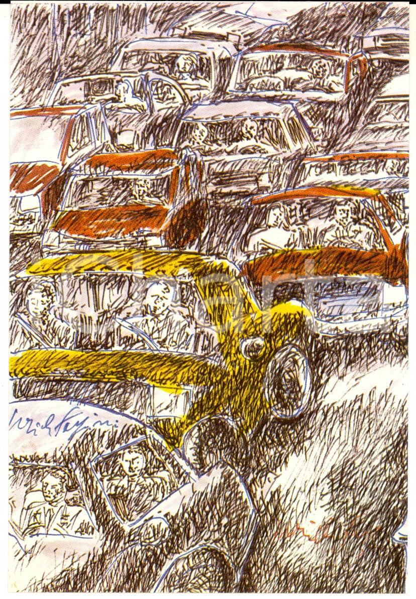 Cartolina originale da collezione 2/1983 Cartolina Pericle FAZZINI Lavoro italiano nel mondo Ed. numerata nÂ°0026 1