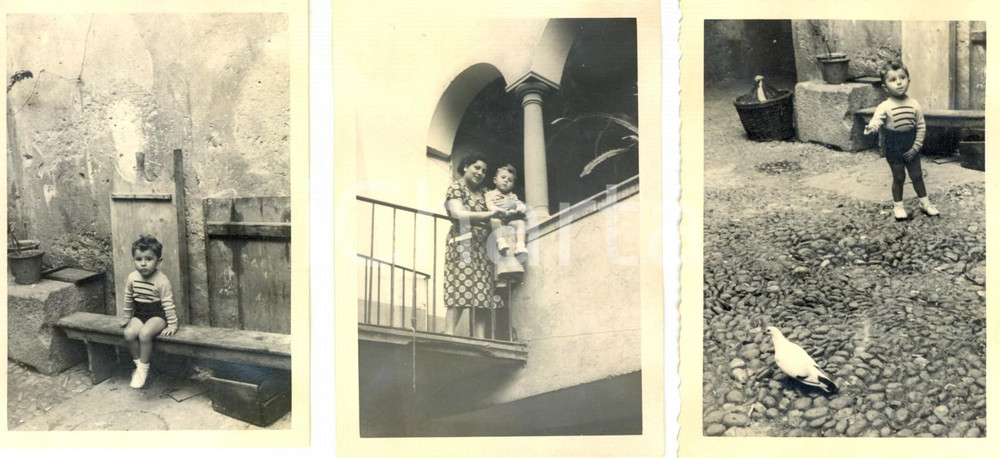 Fotografia d'epoca originale 1951 DARFO (BS) Lotto 3 fotografie CASA FIORINI madre e figlio 7 x 10 cm 1