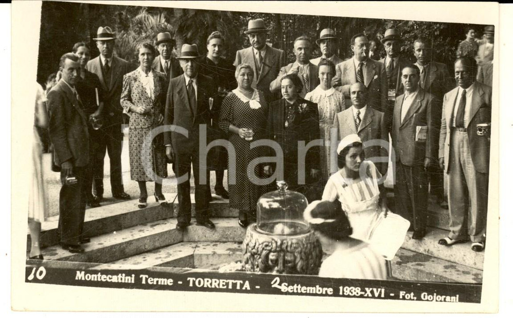 1938 MONTECATINI (PT) Villeggianti allo stabilimento TORRETTA - Foto GOIORANI