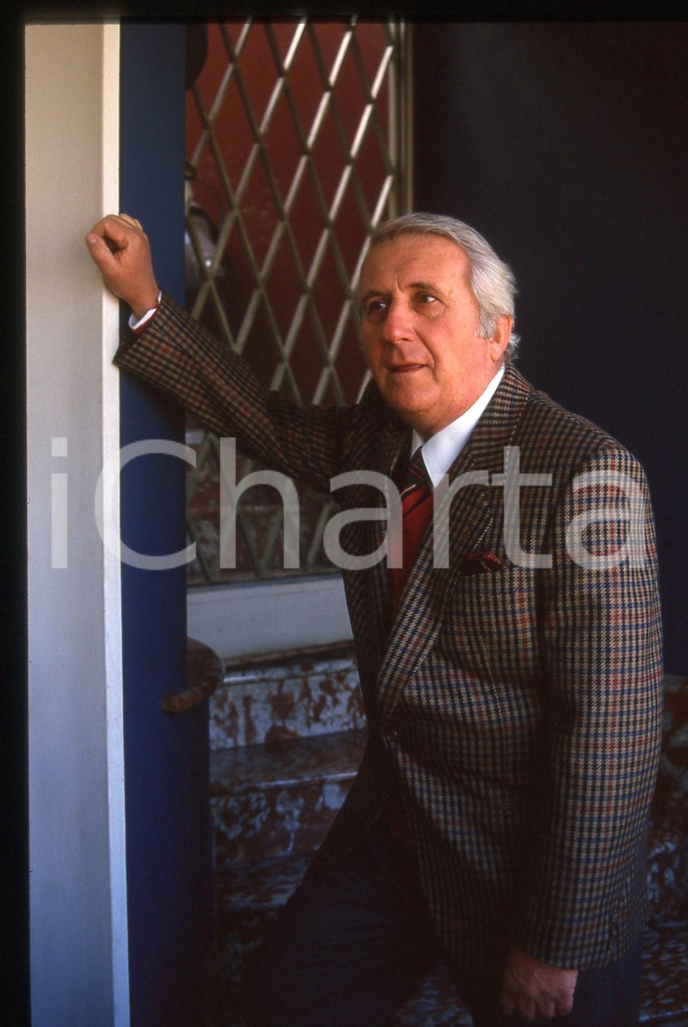 35mm vintage slide* 1989 MILANO Corrado OLMI alla Terrazza MARTINI - Ritratto *5