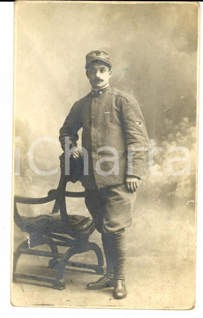 Fotografia d epoca originale 1915 ca WW1 ZONA DI GUERRA Orazio QUERCIOLI BORGHI 26° Mitraglieri Foto 1