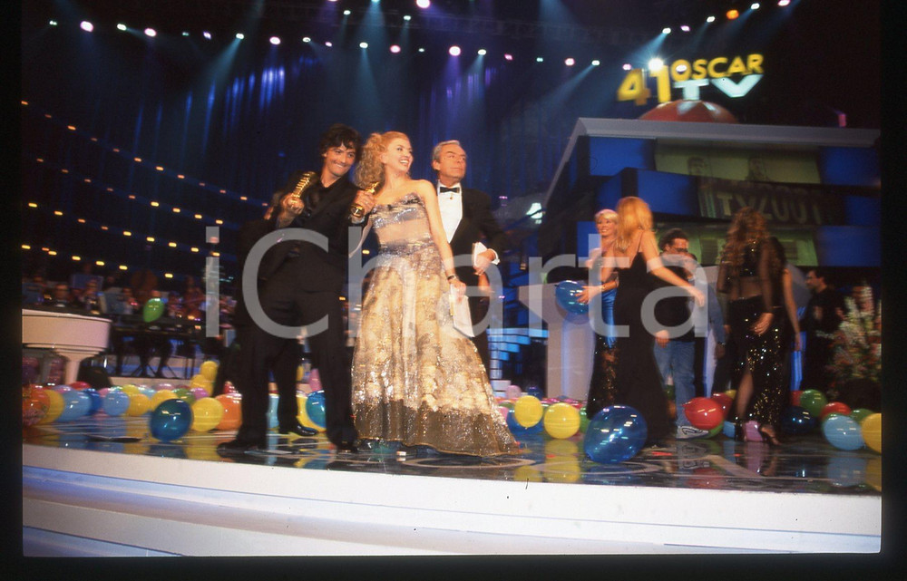 35mm vintage slide* 2001 PREMIO REGIA TELEVISIVA Rosario FIORELLO Daniele PIOMBI