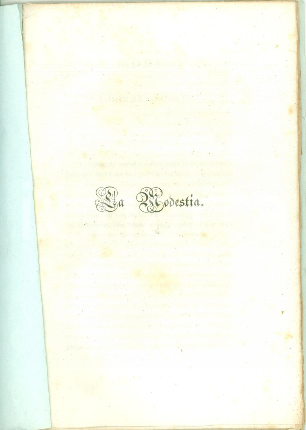 Libro, pubblicazione d epoca 1841 Mario Felice PERALDI Modestia meditazione condiscendenza Estratti 1