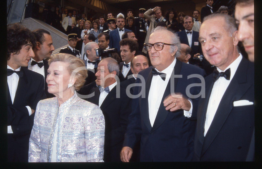 35mm vintage slide* 1987 CANNES Federico FELLINI Giulietta MASINA - Ritratto (4)