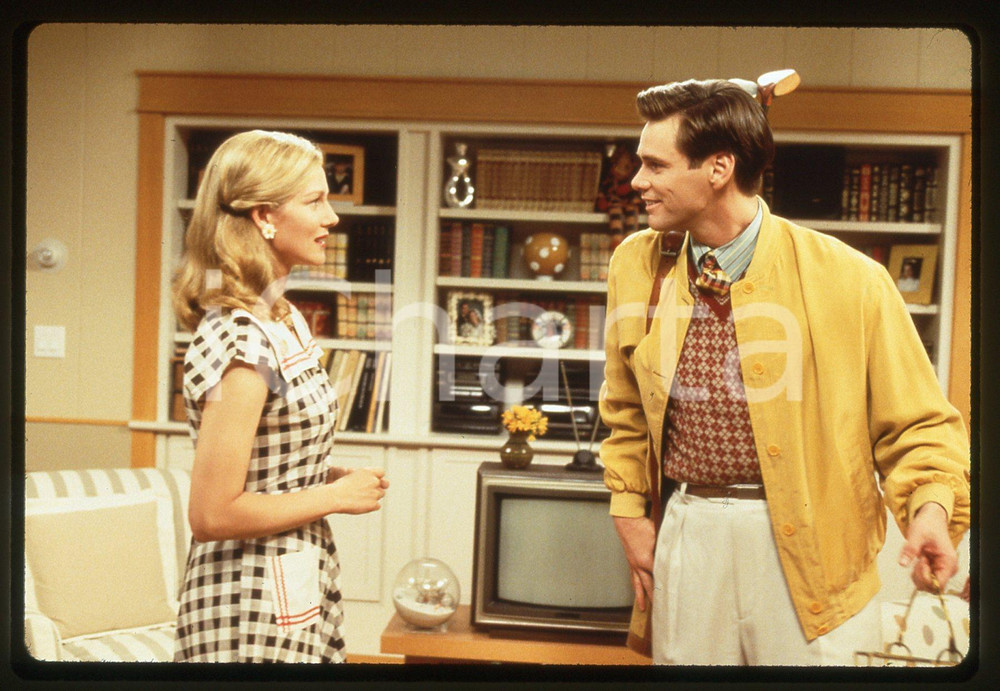 35mm vintage slide* 1998 THE TRUMAN SHOW Jim CARREY Laura LINNEY Scena film (2)
