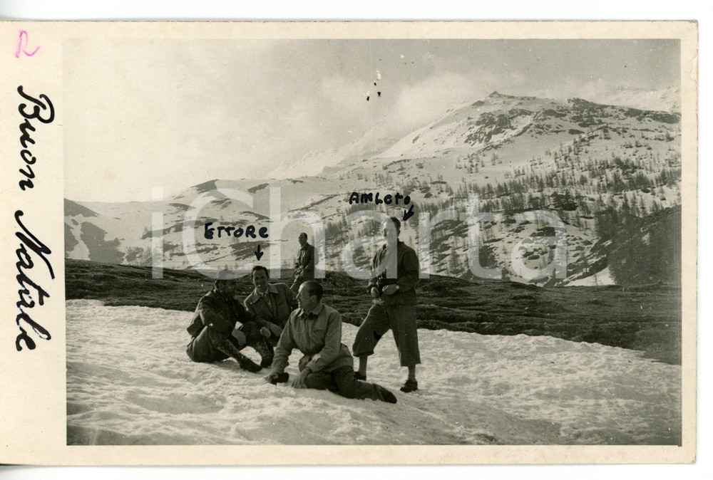 Cartolina originale da collezione 1952 VALTOURNENCHE  BREUILCERVINIA Escursione in montagna Cartolina VINTAGE 1