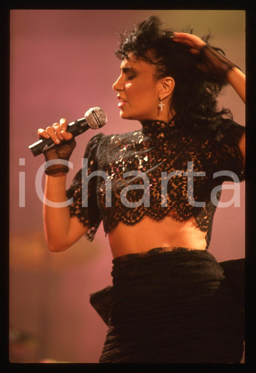 35mm vintage slide* 1985 ca COSTUME - Loredana BERTE' Ritratto della cantante