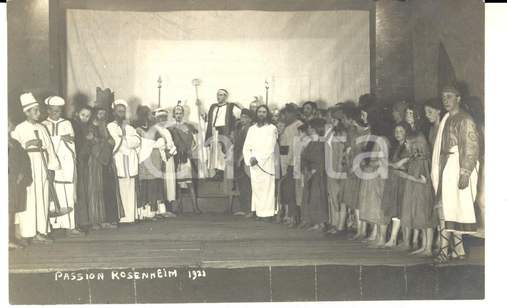 Cartolina originale da collezione 1922 ROSENHEIM La Passione di Cristo  Sacra rappresentazione  Cartolina RARA 1
