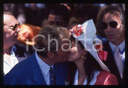 35mm vintage slide* 1990 SAINT TROPEZ Johnny HALLYDAY & Adeline BLONDIEAU (10)