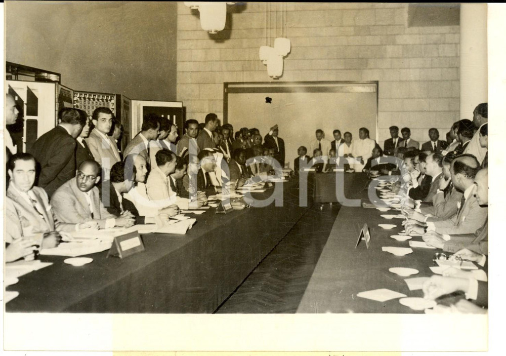 Fotografia d epoca originale 1960 CHTAURA LIBANO Park Hotel  Conferenza Ministri degli Esteri Paesi arabi 1