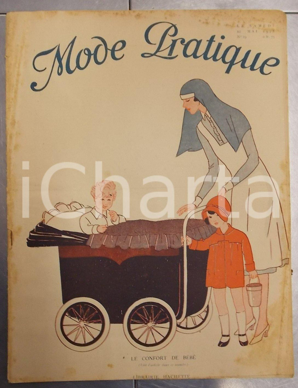 Giornale, rivista storica Mai 1928 PARIS MODE PRATIQUE Journal femme et maison n°19 Robes en deux étoffes 1