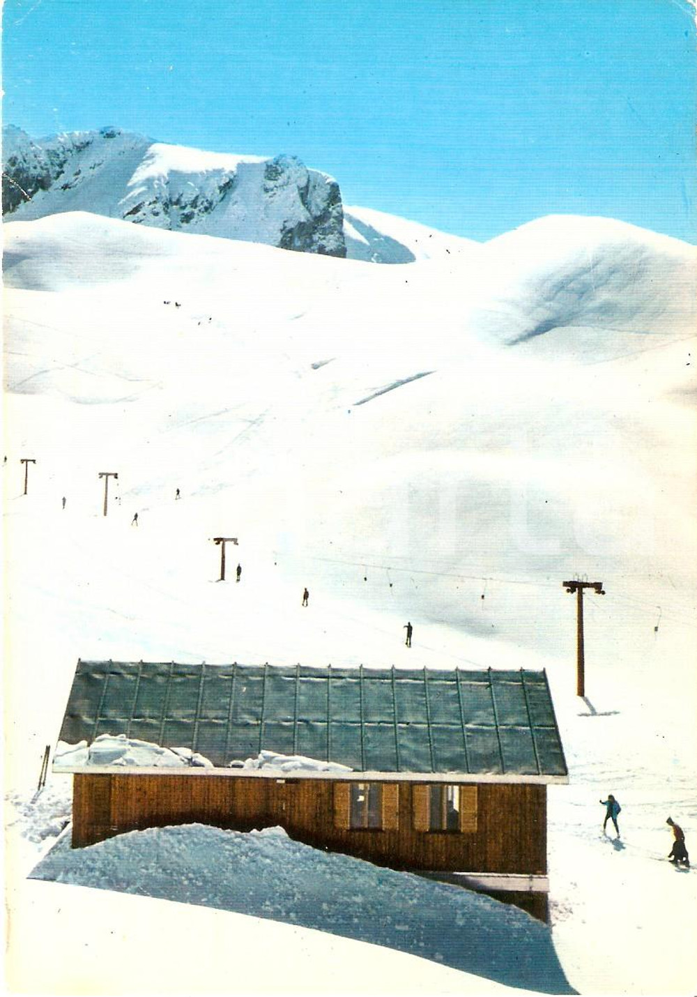 Cartolina originale da collezione 1968 TRE AMIS - COLLE TENDA (CN) Capanna Nicolin e sciovia Pancani *Cartolina FG 1
