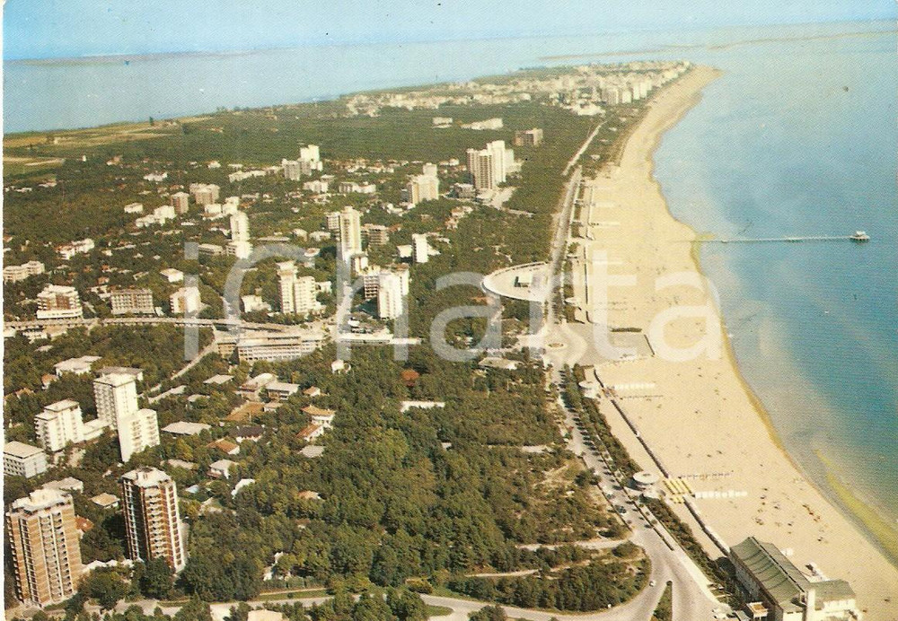 Cartolina originale da collezione 1972 LIGNANO SABBIADORO (UD) Veduta aerea della pineta *Cartolina FG VG 1