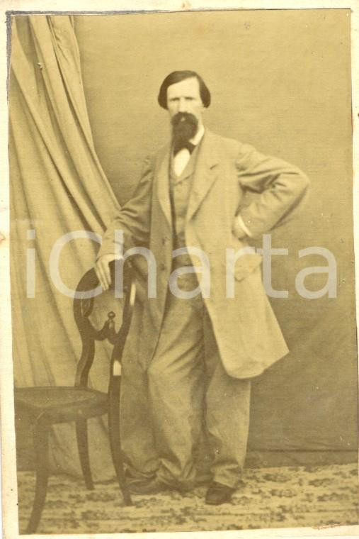 Fotografia d epoca originale 1870 ca SALISBURGO Austria Ritratto del conte von KALENBERGER Foto 1