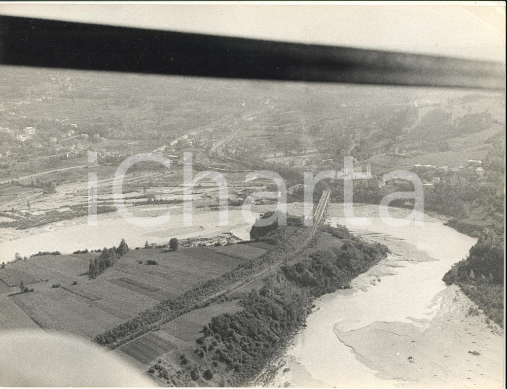 1963 DISASTRO DEL VAJONT Veduta aerea dei paesi distrutti - Foto 24x18 cm