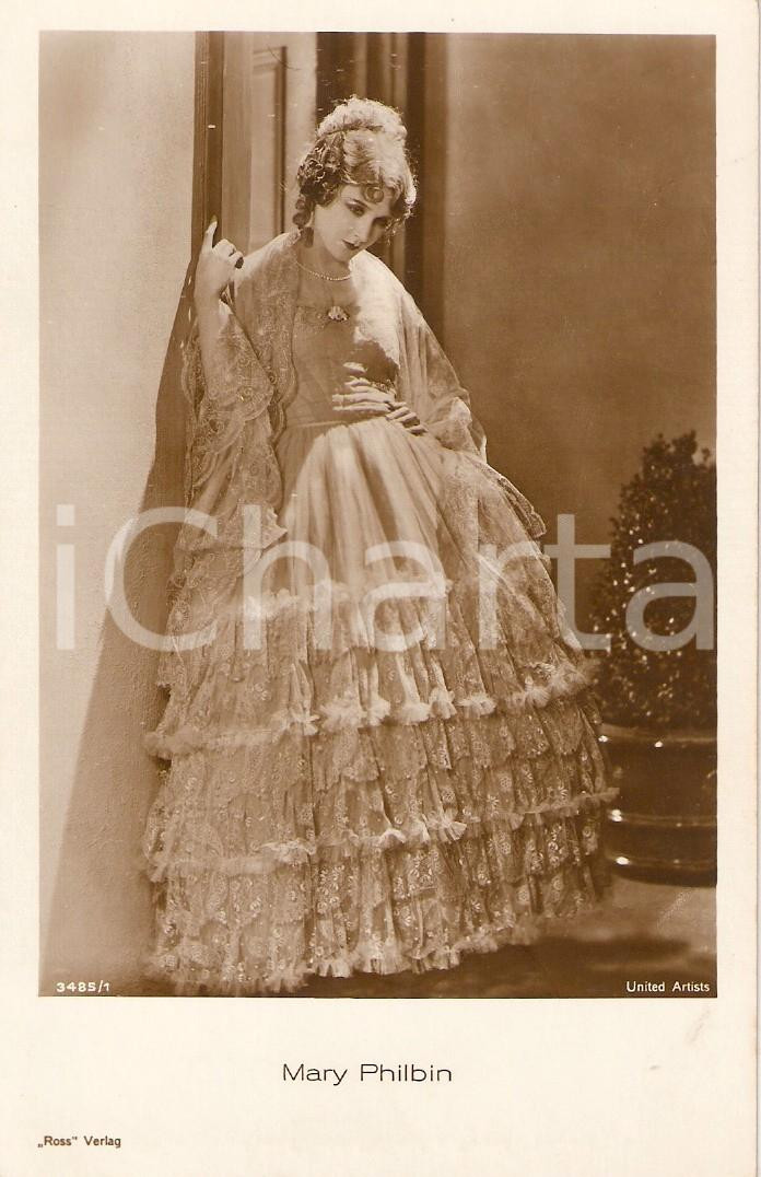 Cartolina originale da collezione 1930 ca CINEMA Actress Mary PHILBIN Portrait UNITED ARTISTS Cartolina FP NV 1