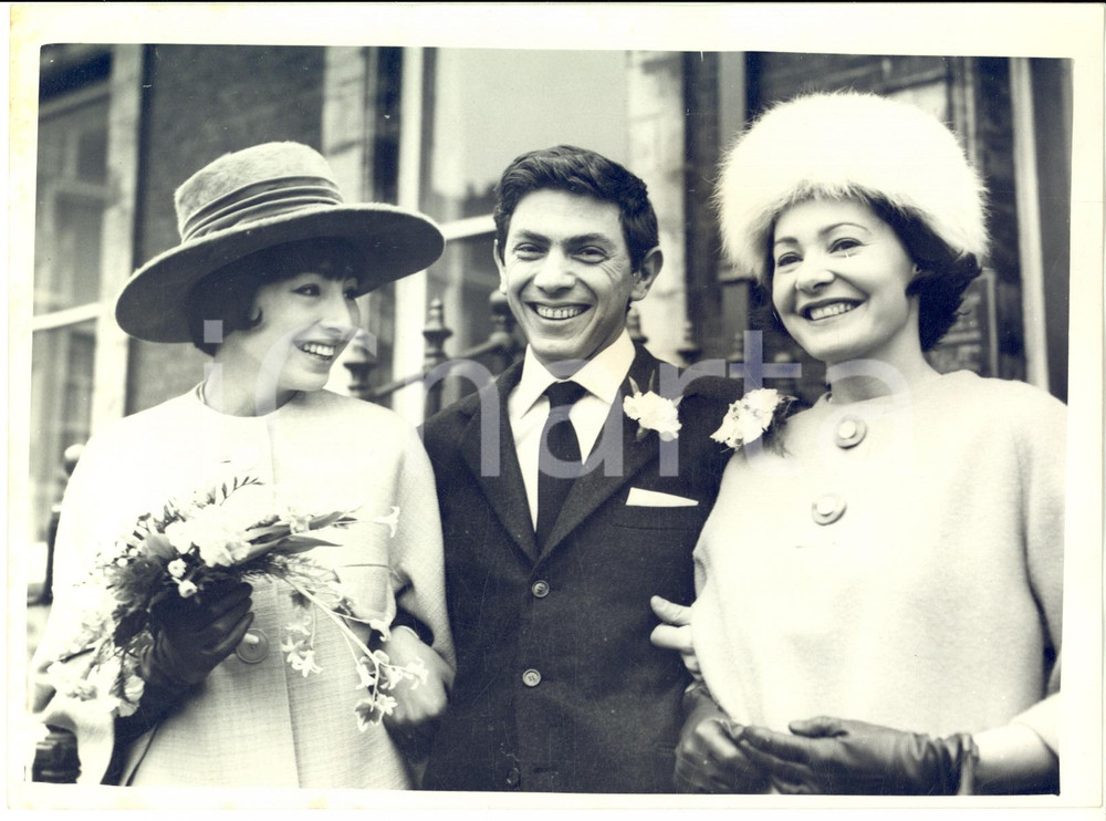1962 LONDON Marriage of Vida LITVINOFF - Vincenzo ADAMOLI *Photo 20x15 cm