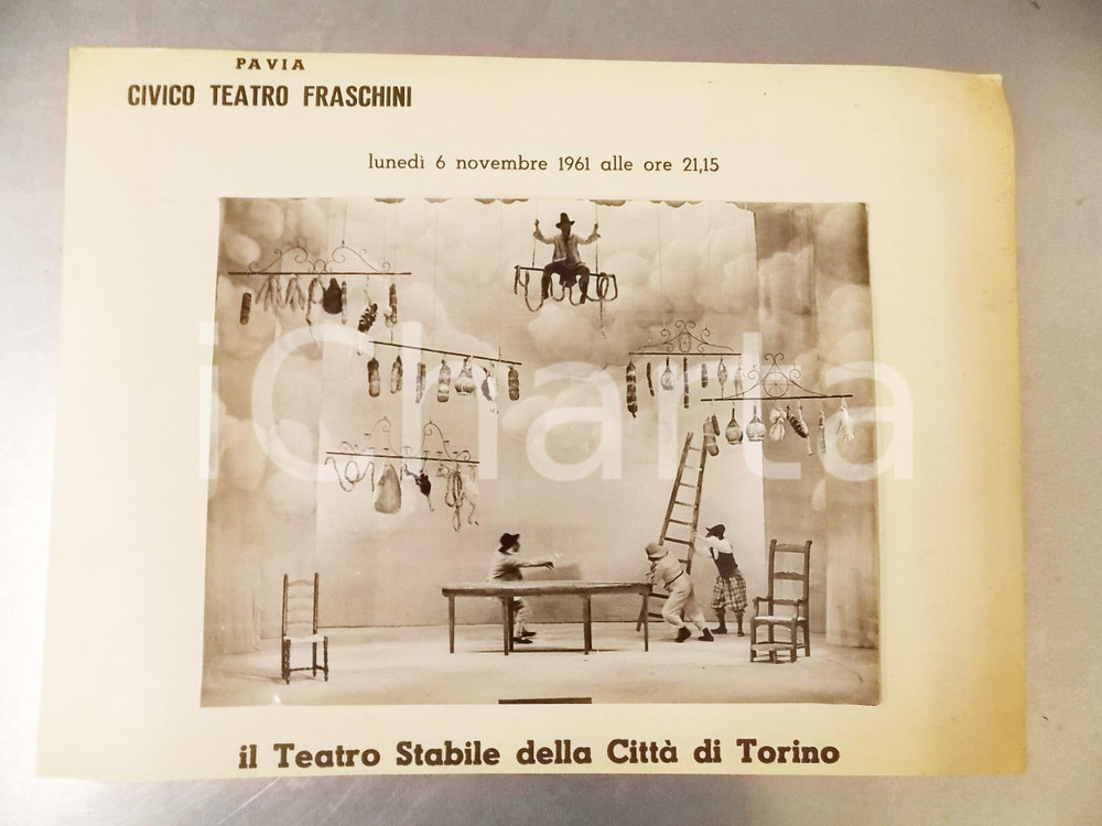 1961 PAVIA Teatro FRASCHINI "La cameriera brillante" GOLDONI - Foto locandina