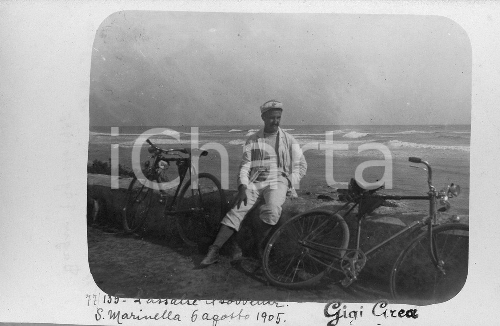 1905 ROMA SANTA MARINELLA In bicicletta in prossimità della spiaggia *Foto