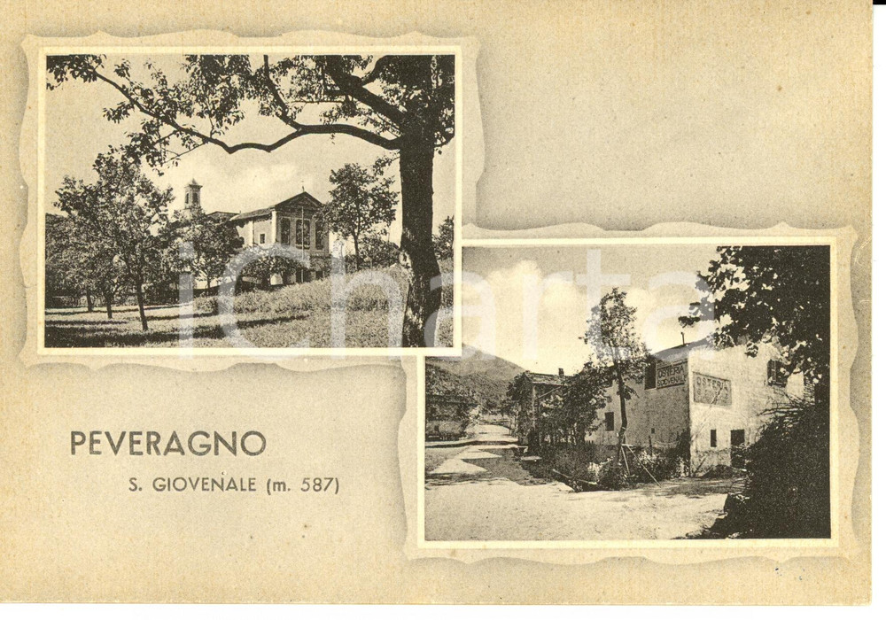 Cartolina originale da collezione 1940 ca PEVERAGNO CN Vedutine frazione SAN GIOVENALE Cartolina postale FG NV 1