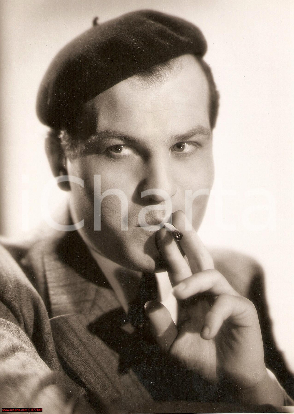 Fotografia d epoca originale 1940 CINEMA Attore tedesco René DELTGEN ne I tre CODONAS Fotografia 1