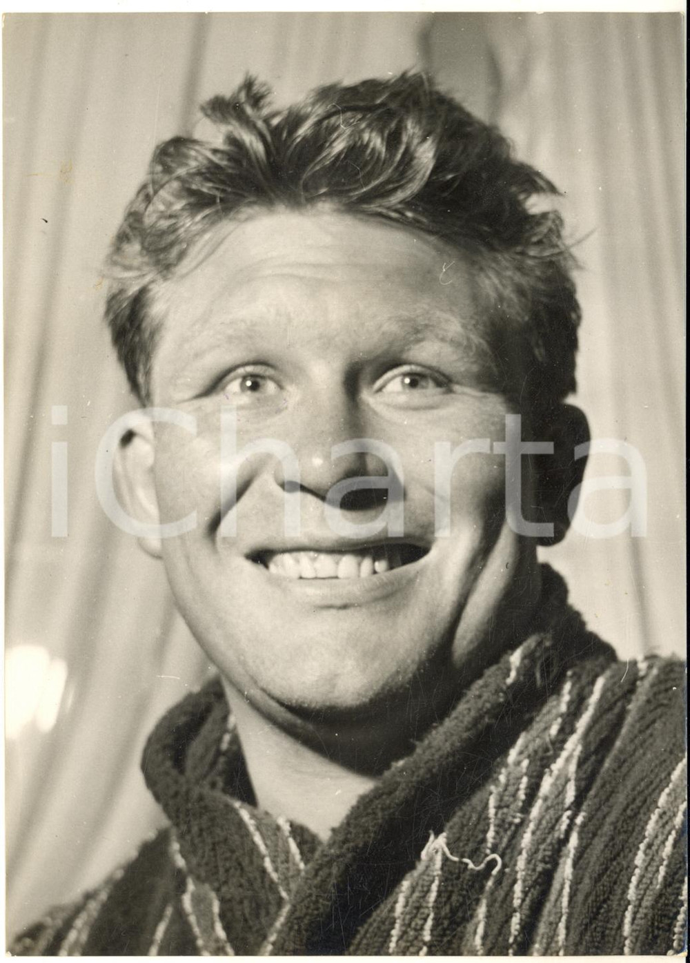 1955 BOXE BOLOGNA Ritratto del pugile Heinz NEUHAUS - Fotografia 13x18 cm