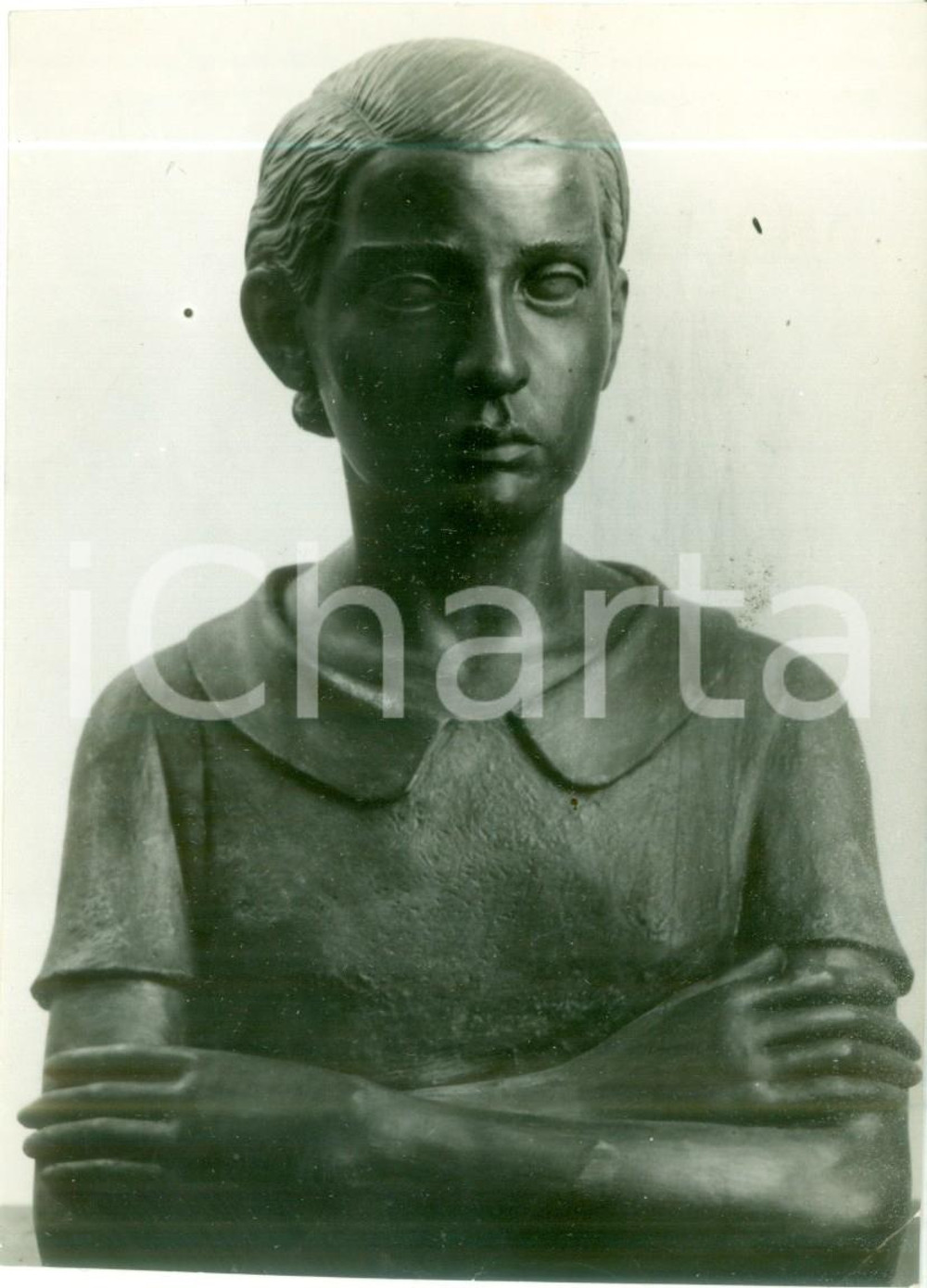 Fotografia d epoca originale 1936 MOSTRE D ARTE Michele CAPORALE Ritratto Fotografia coeva del busto 1