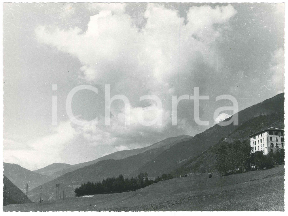 Fotografia d epoca originale 1955 ca VEZZA D OGLIO  Praterie  Mortirolo Foto Gualtiero LAENG FIRMATA 1