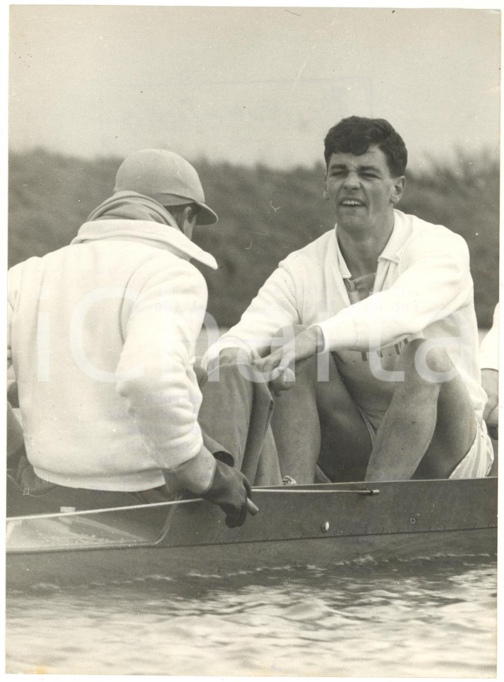 1955 ELY (UK) - ROWING - CAMBRIDGE crew - Training of the stroke A.R. MUIRHEAD