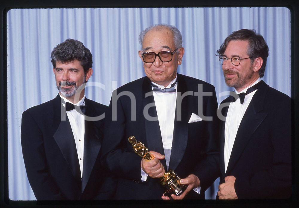 35mm vintage slide* 1990 ACADEMY AWARDS Akira KUROSAWA Steven SPIELBERG (3)