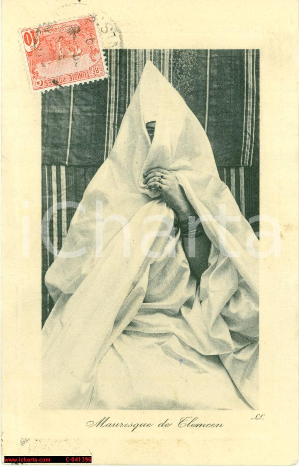 Cartolina originale da collezione 1909 ALGERIA Cartolina MAURESQUE DE TLEMCEN FP VG 1