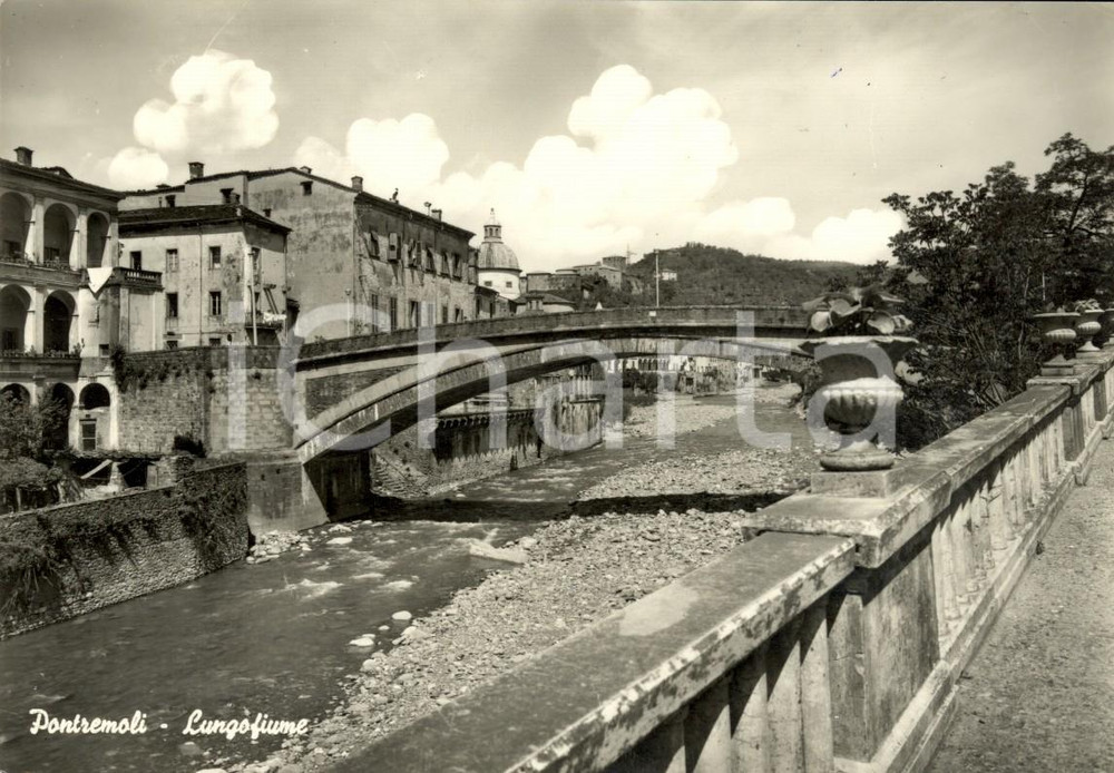 Cartolina originale da collezione 1973 PONTREMOLI (MS) Veduta fiume MAGRA con ponte *Cartolina postale FG VG 1